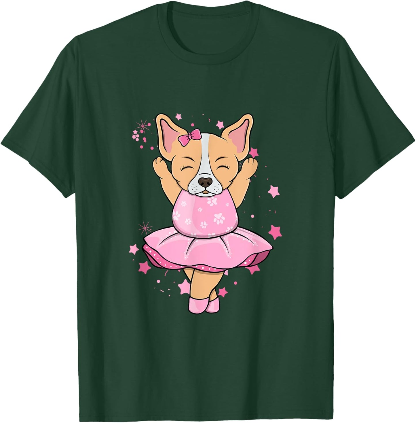 Sweet pink Ballerina Chihuahua Dog Ballett in Tutu Women Kids T-Shirt - T-Shirt | Forest