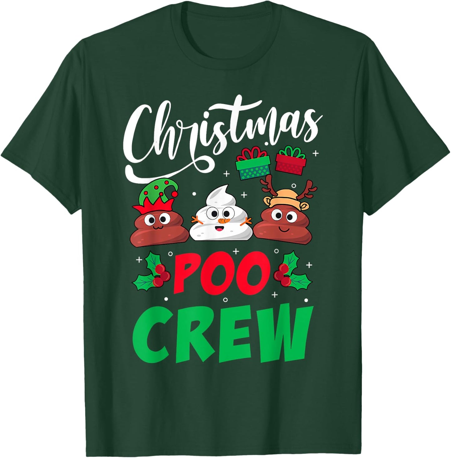 Christmas Poo Crew Funny Poo Xmas Pajama T-Shirt - T-Shirt | Forest