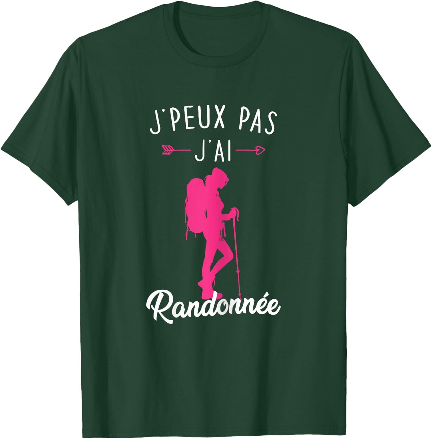 Women's Mountain Hiking Gift J'Peux Pas J'ai Hike , Black, Female X-Small T-Shirt - T-Shirt | Forest