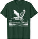 Line Art Bird & Ornithologist American Bittern T-Shirt - T-Shirt | Forest