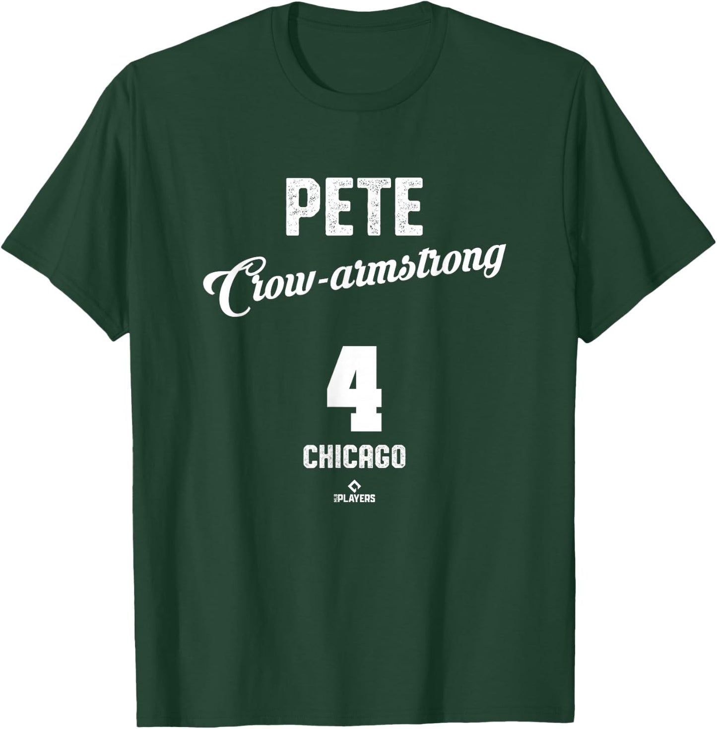 Pete Crow Armstrong 4 Chicago Baseball Vintage MLBPA T-Shirt - T-Shirt | Forest