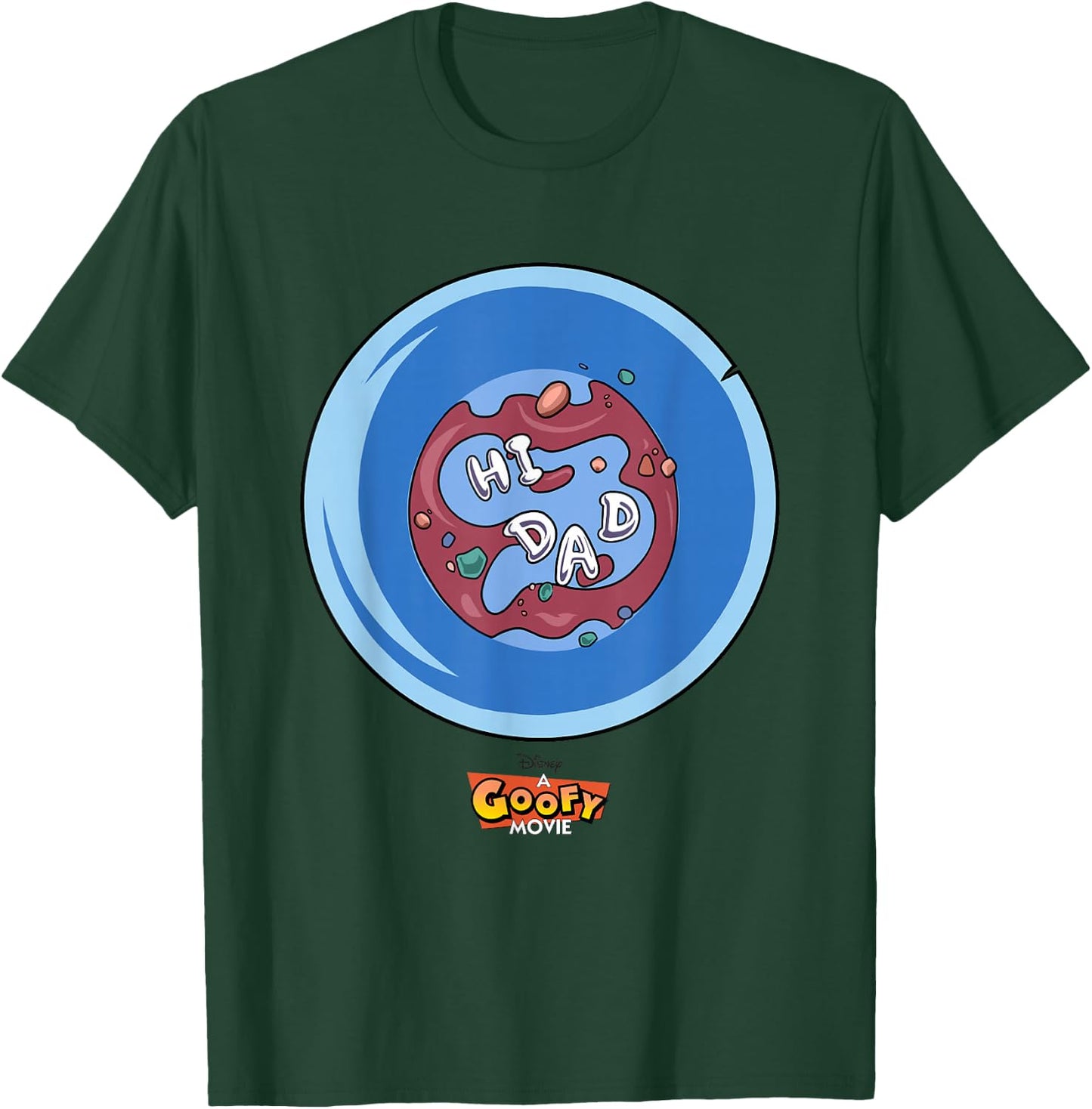 Disney A Goofy Movie Father's Day Hi Dad Big Chest Poster T-Shirt - T-Shirt | Forest