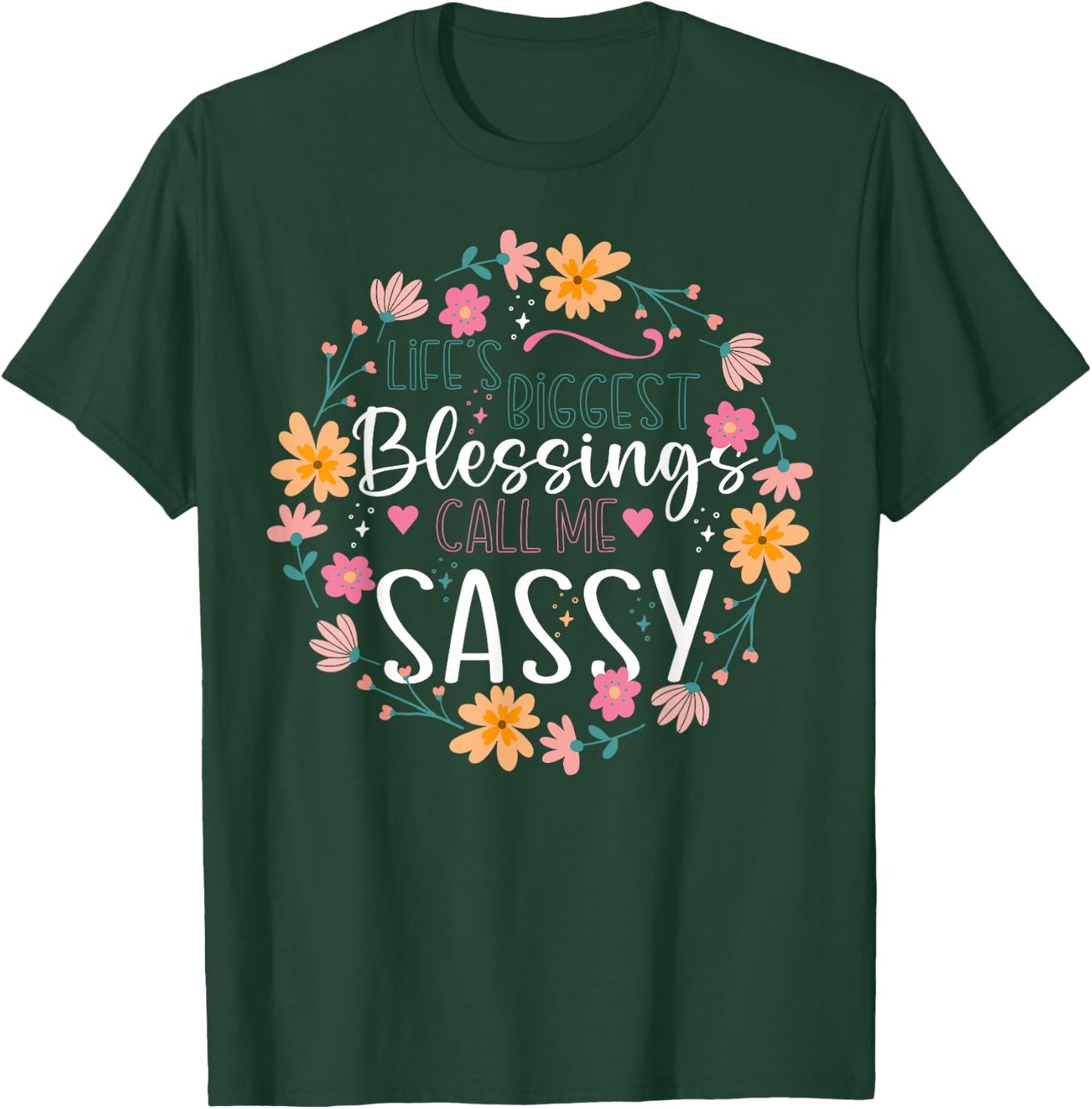 Floral Sassy Grandmother Grandma T-Shirt - T-Shirt | Forest