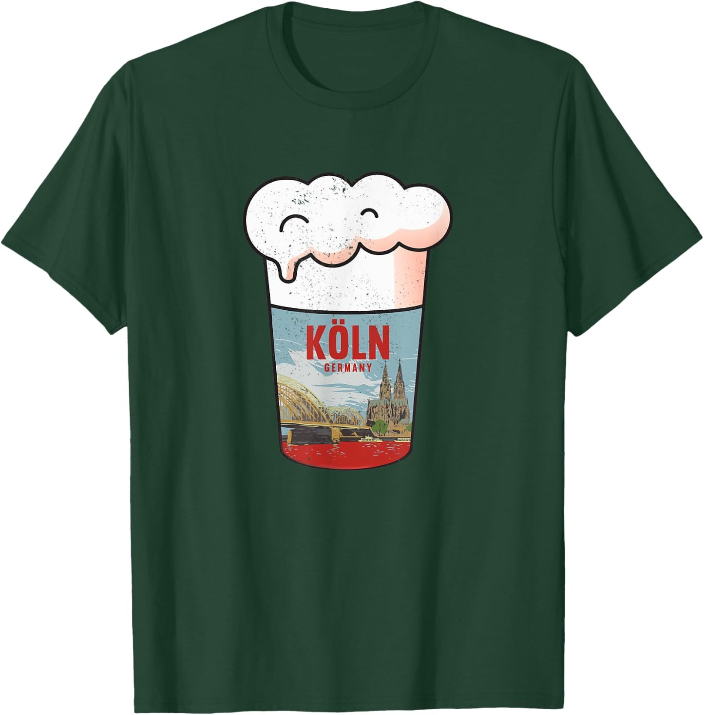 Köln Germany Ming Kölle Cologne Skyline T-Shirt - T-Shirt | Forest