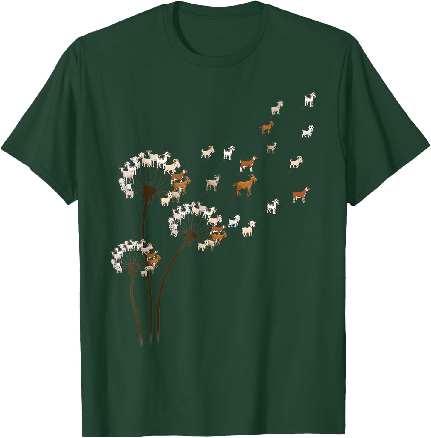 Goat Dandelion Flower Funny Animals Lovers Women T-Shirt - T-Shirt | Forest