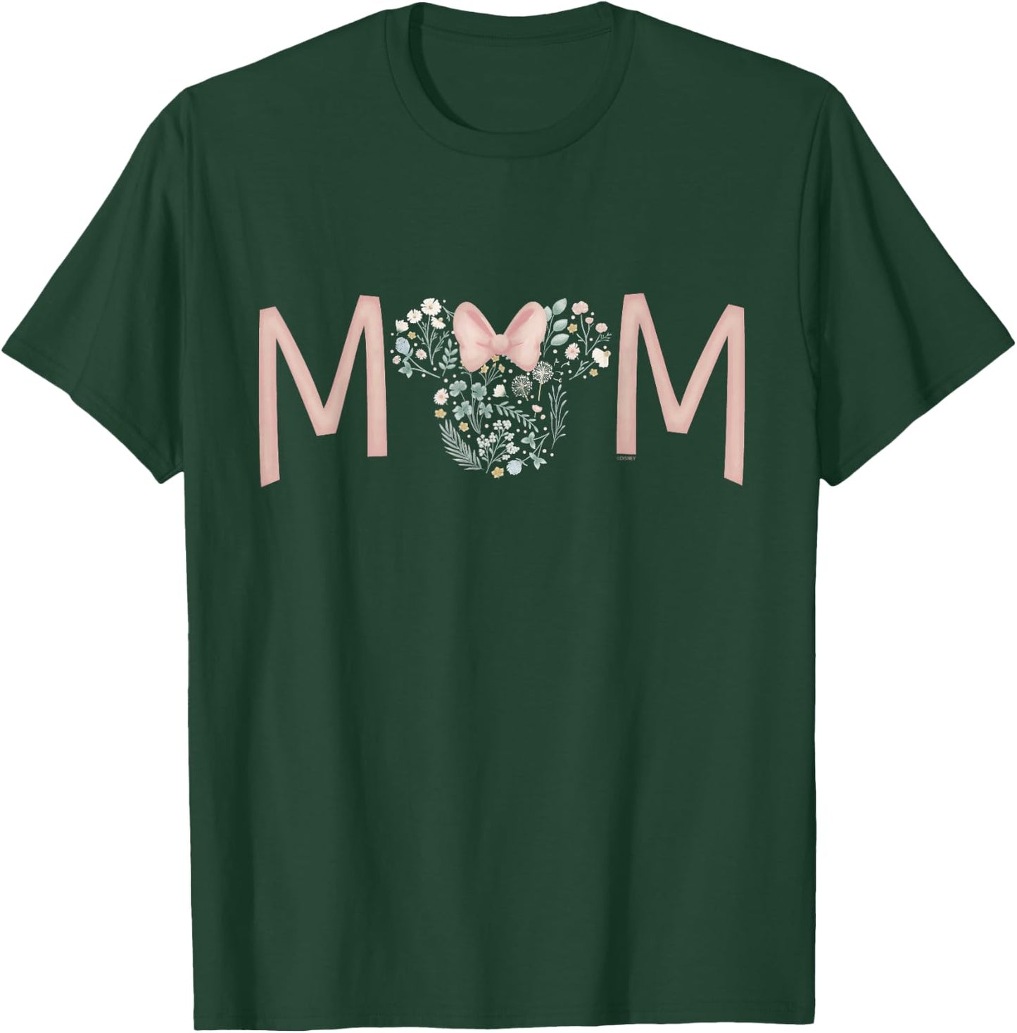 Disney Minnie Mouse Spring Florals Mom , black T-Shirt - T-Shirt | Forest