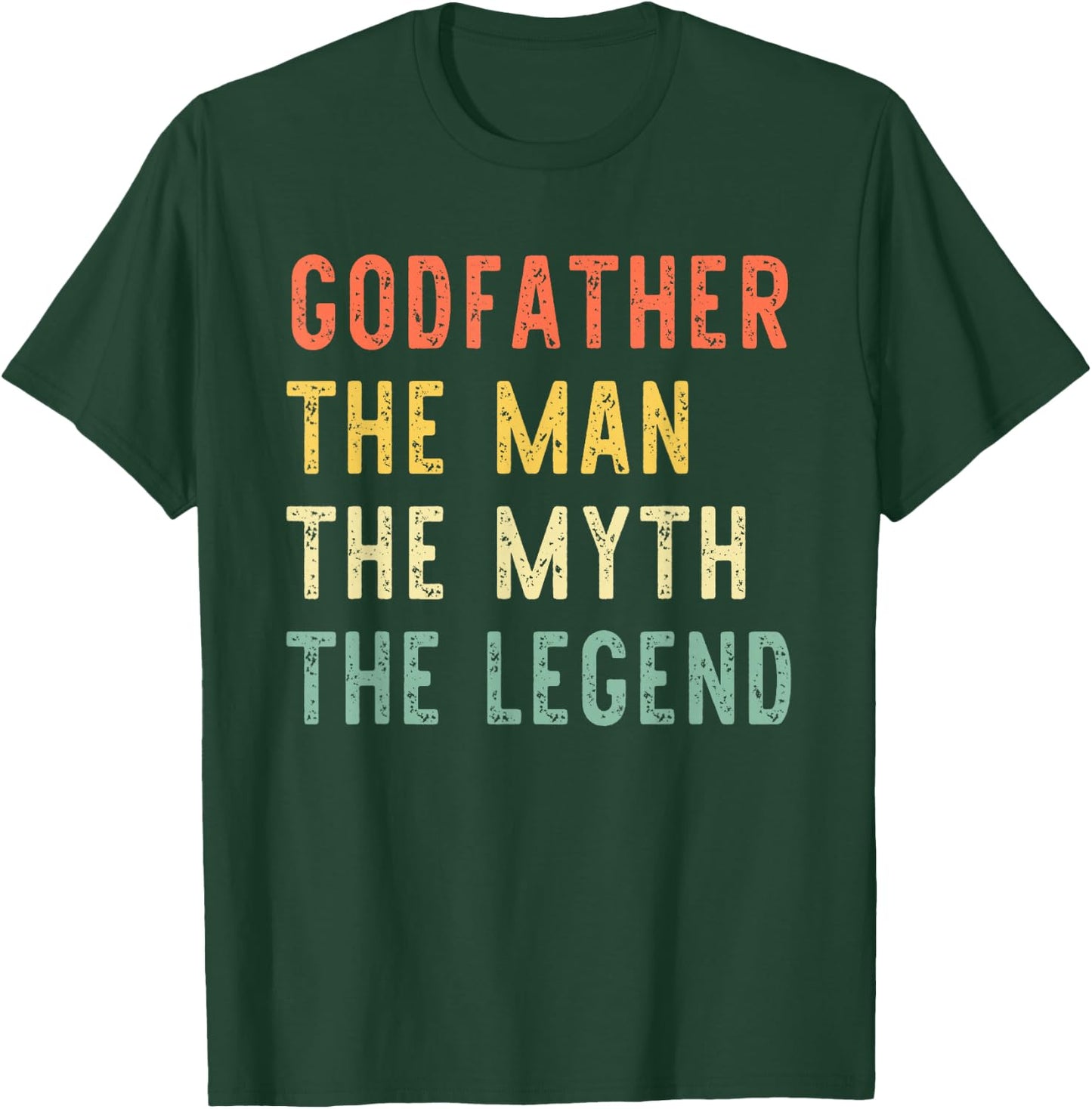 Godfather The Man The Myth The Legend Retro Vintage T-Shirt - T-Shirt | Forest