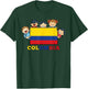 Kids Colombia Flag Hispanic Heritage Month Colombian T-Shirt - T-Shirt | Forest