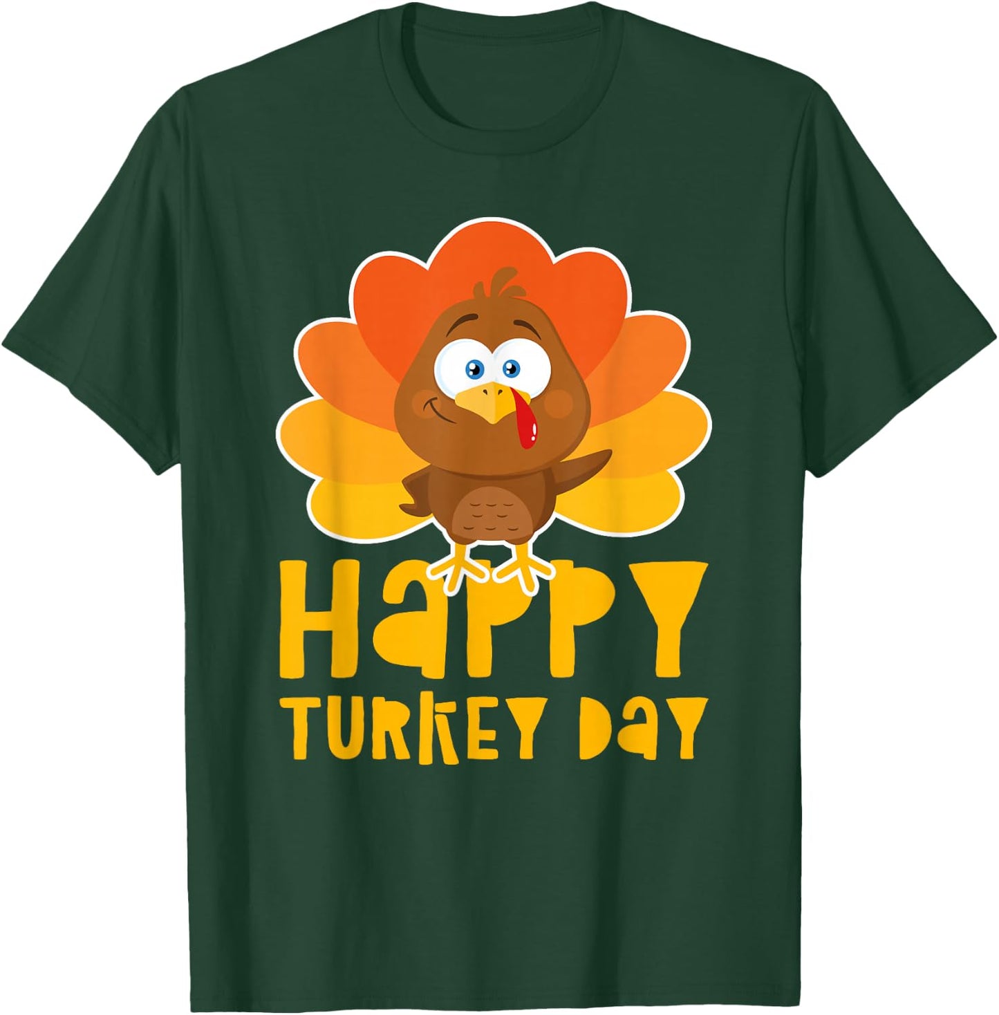 Happy Thanksgiving Shirt Men Women Kids Family Turkey Day T-Shirt - T-Shirt | Forest