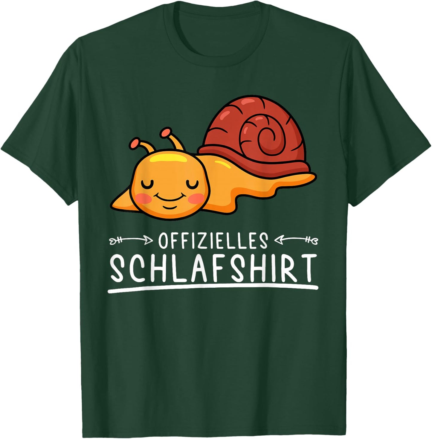 Offizielles Schlafshirt Schnecke Pyjama Schlafanzug T-Shirt - T-Shirt | Forest