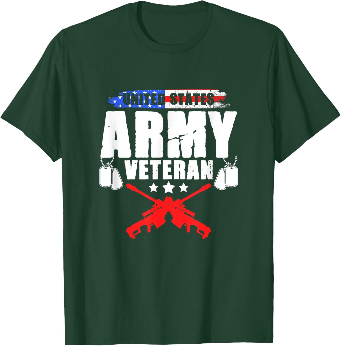 United States Army Veteran Military Soldier Memorial Day T-Shirt - T-Shirt | Forest