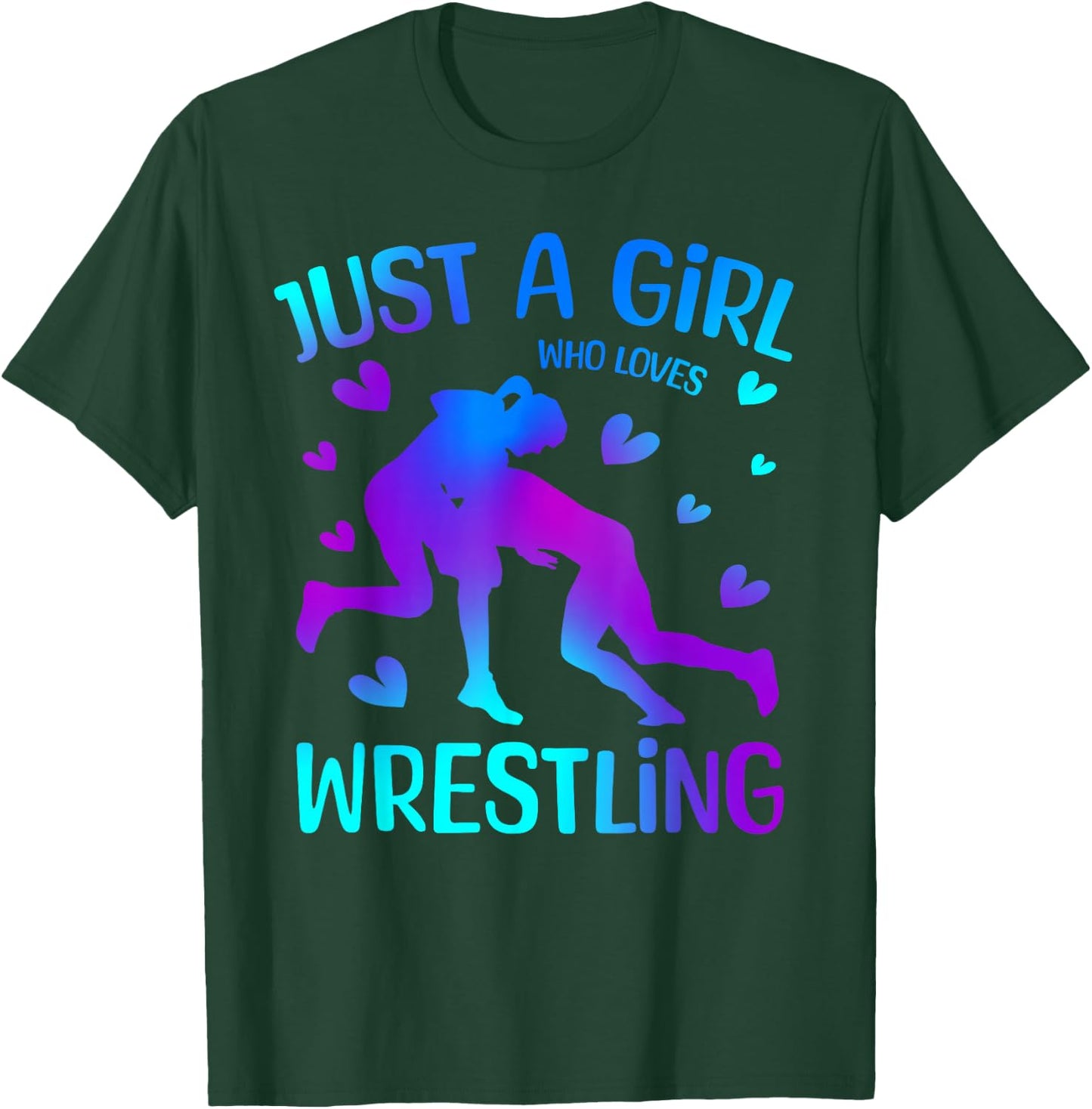 Girls Wrestling Just A Girl Who Loves Wrestling Wrestler T-Shirt - T-Shirt | Forest
