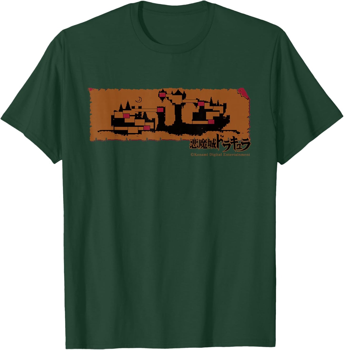 Konami 'Castlevania' Stage Map T-Shirt - T-Shirt | Forest
