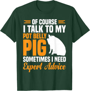 Pig Feed Toy Pot Belly Pig Lover T-Shirt - T-Shirt | Forest
