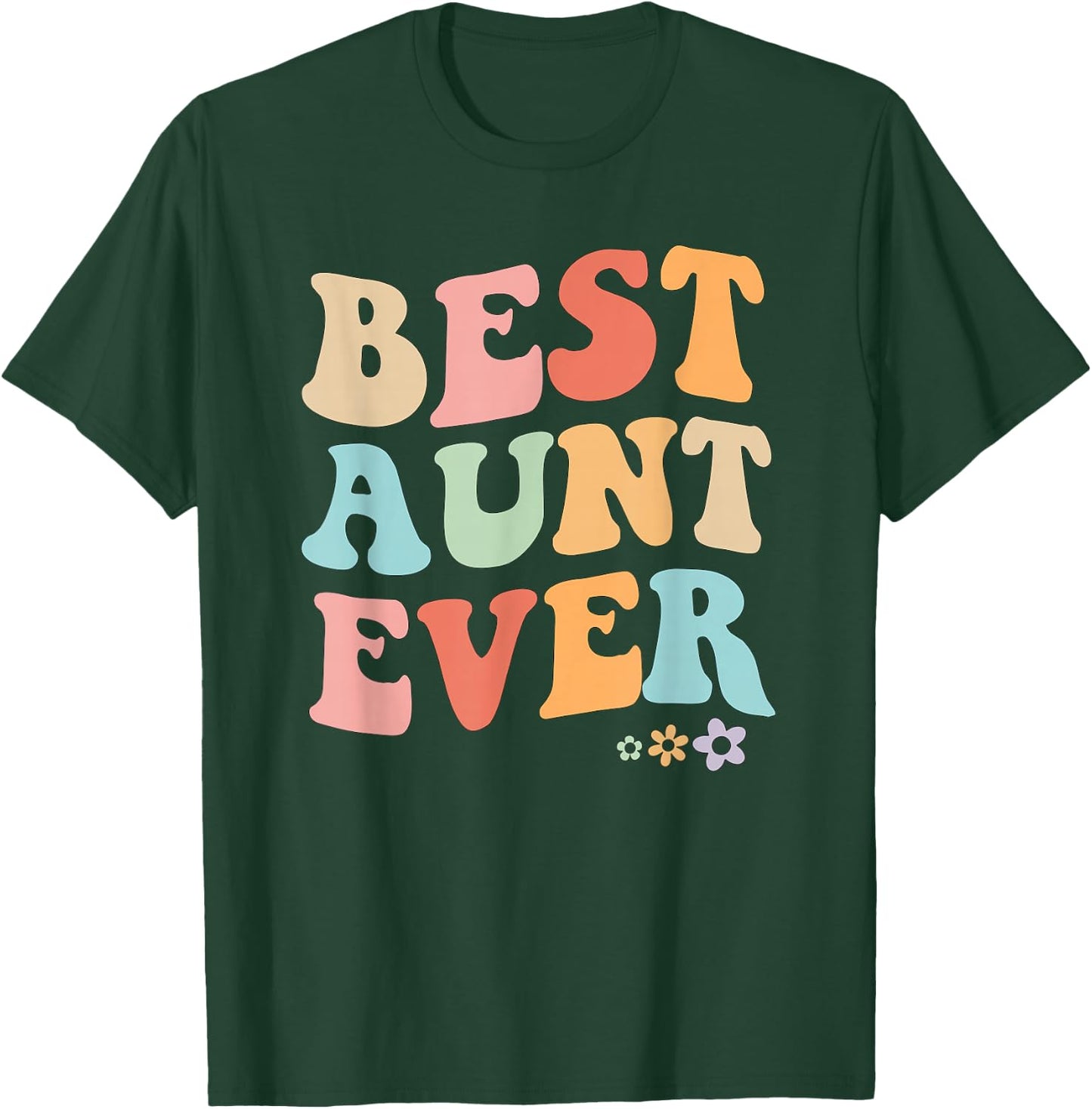 Best Aunt vintage floral design to auntie from niece T-Shirt - T-Shirt | Forest