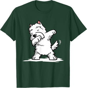 Dabbing Westie Funny West Highland White Terrier T-Shirt - T-Shirt | Forest