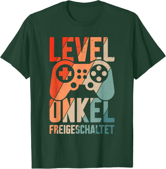 Level Onkel Freigeschaltet - Du Wirst Onkel , black T-Shirt - T-Shirt | Forest