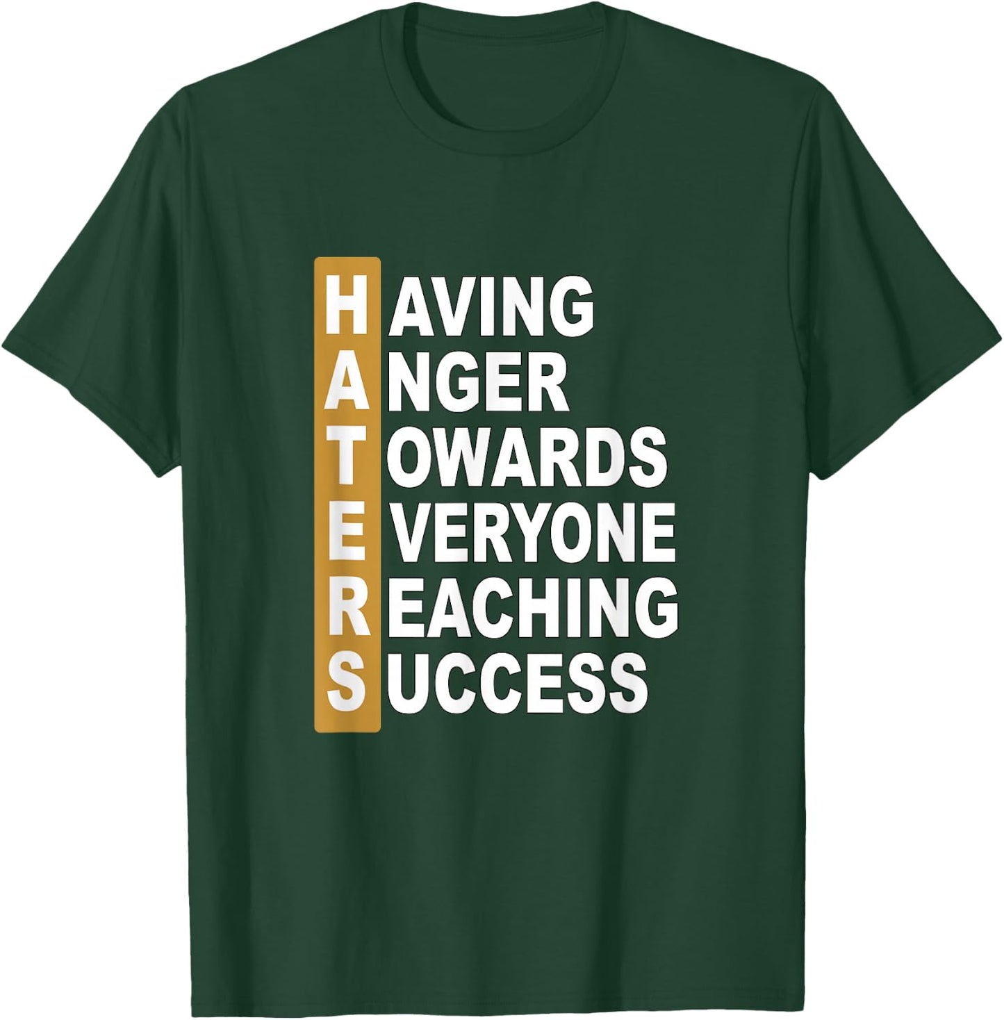 Brown Color H.A.T.E.R.S. Brown Graphic T-Shirt - T-Shirt | Forest