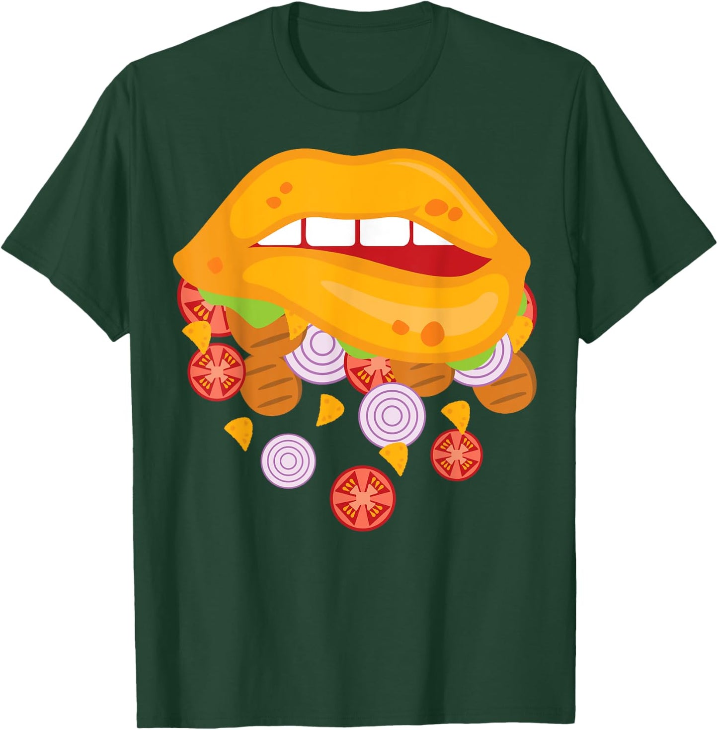 Sexy Taco Lips Funny Taco Cinco De Mayo Taco Lover T-Shirt - T-Shirt | Forest