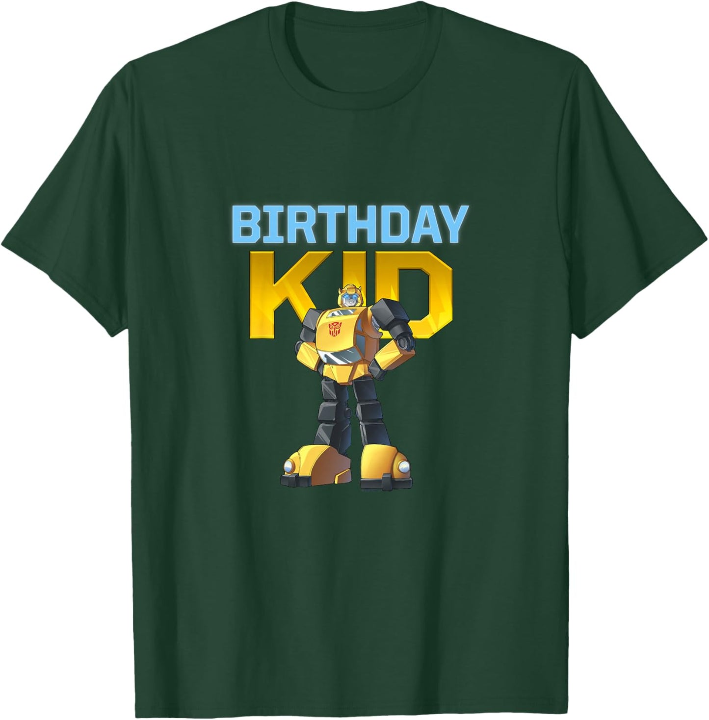 Kids Transformers Birthday Kid Bumblebee Shiny Big Poster Youth T-Shirt - T-Shirt | Forest