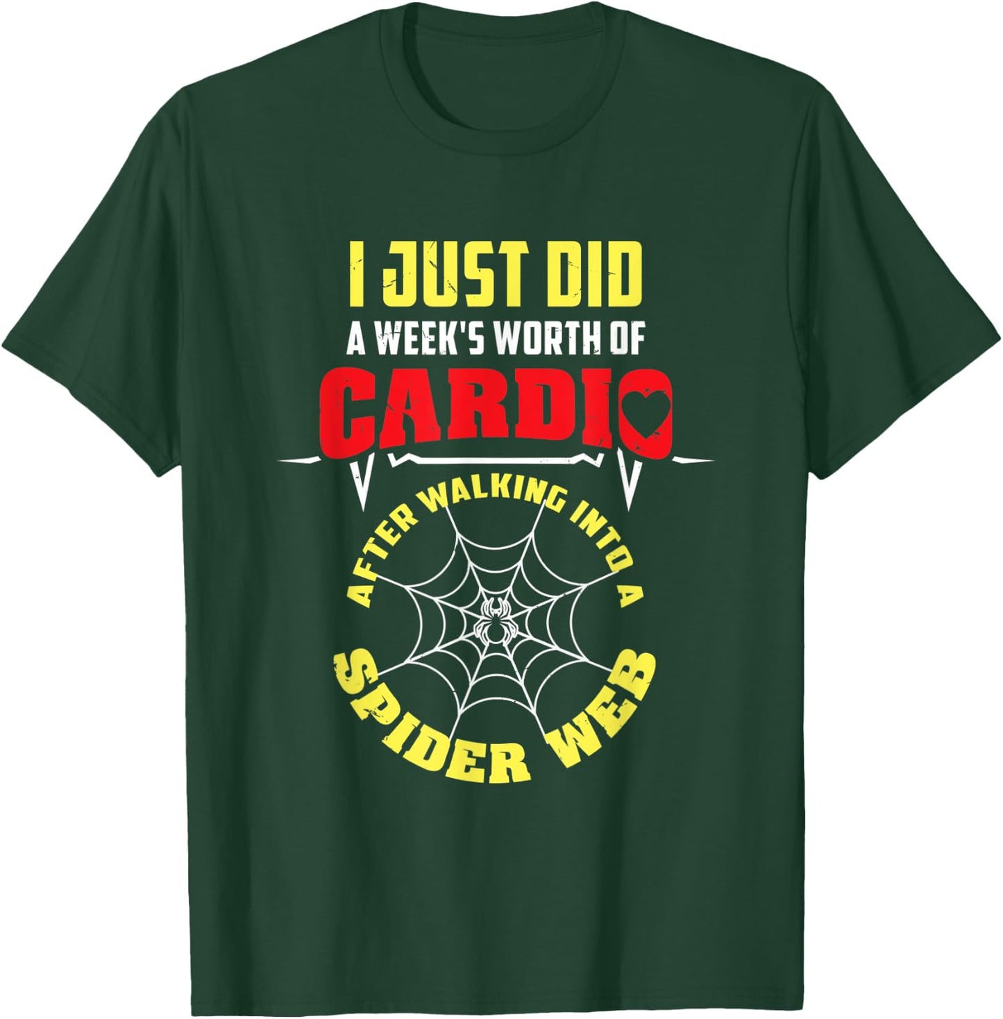 Cardio Spider Web T-Shirt - T-Shirt | Forest