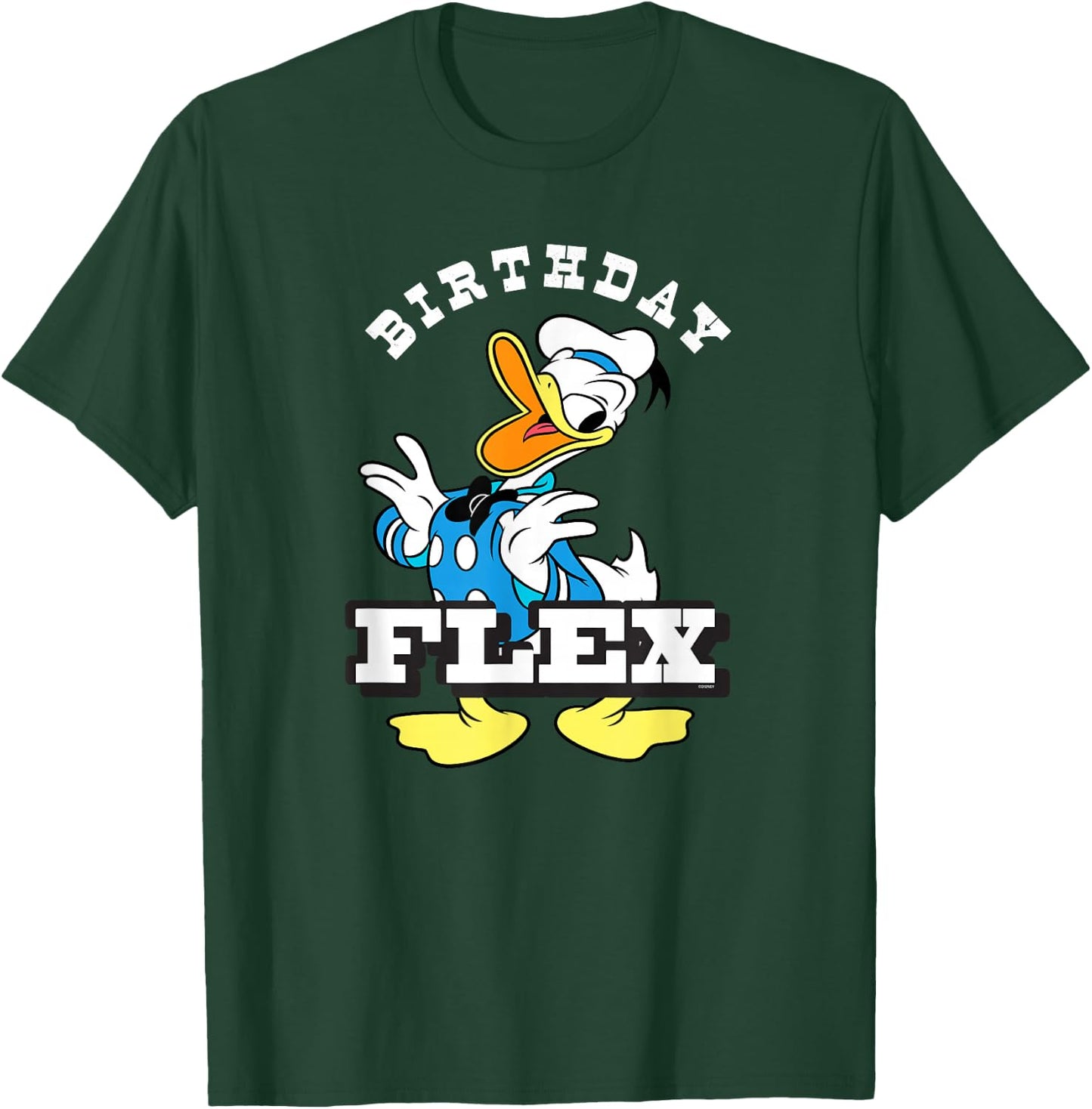 Disney Donald Duck Classic Vintage Retro Birthday Flex T-Shirt - T-Shirt | Forest