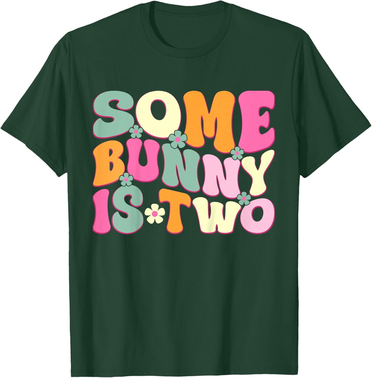 Some Bunny Is Two Cute Bunny 2nd Birthday Kids 2 Years Old T-Shirt - T-Shirt | Forest