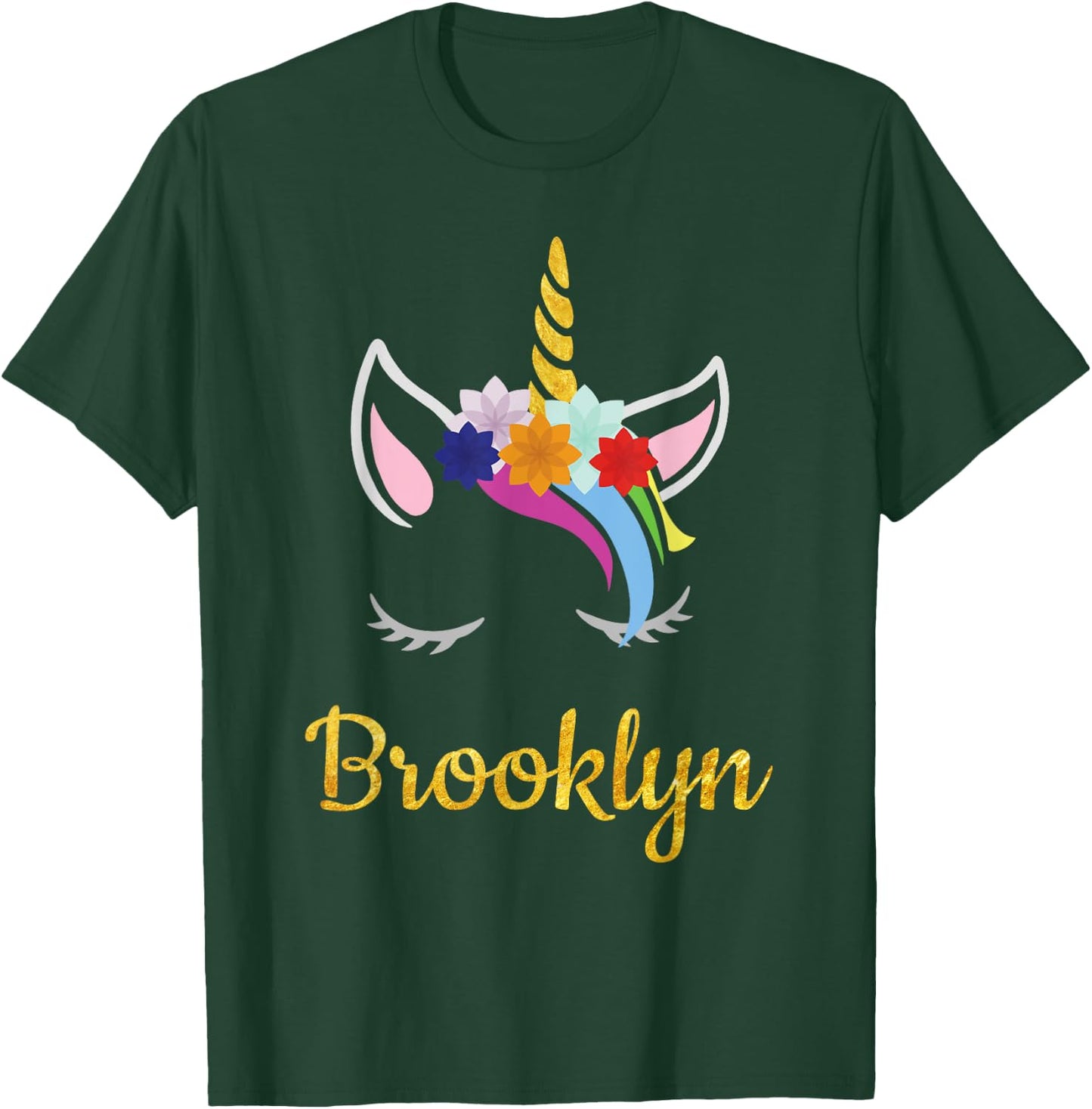 Brooklyn Unicorn Name Shirt for Brooklyn T-Shirt - T-Shirt | Forest