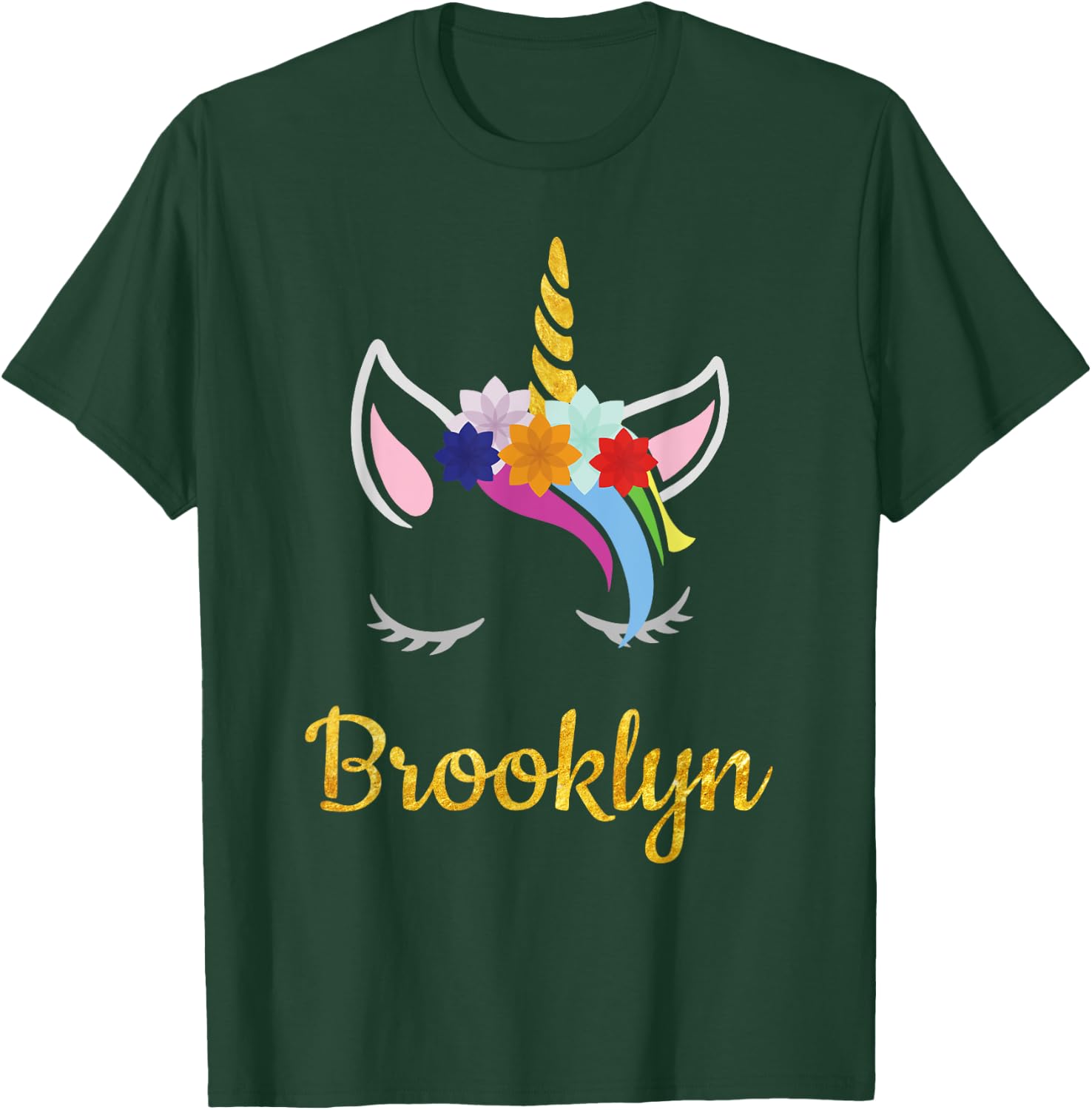 Brooklyn Unicorn Name Shirt for Brooklyn T-Shirt - T-Shirt | Forest