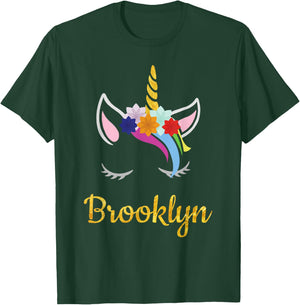 Brooklyn Unicorn Name Shirt for Brooklyn T-Shirt - T-Shirt | Forest