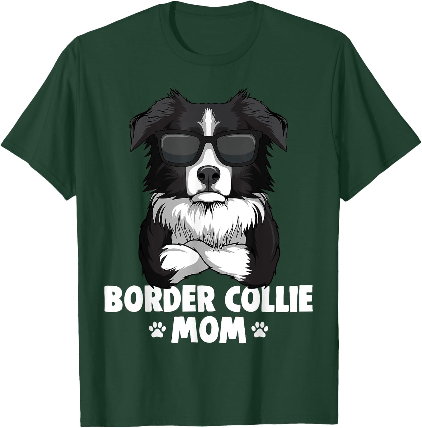 Border Collie Mom Hunde Mama Frauchen Damen T-Shirt - T-Shirt | Forest