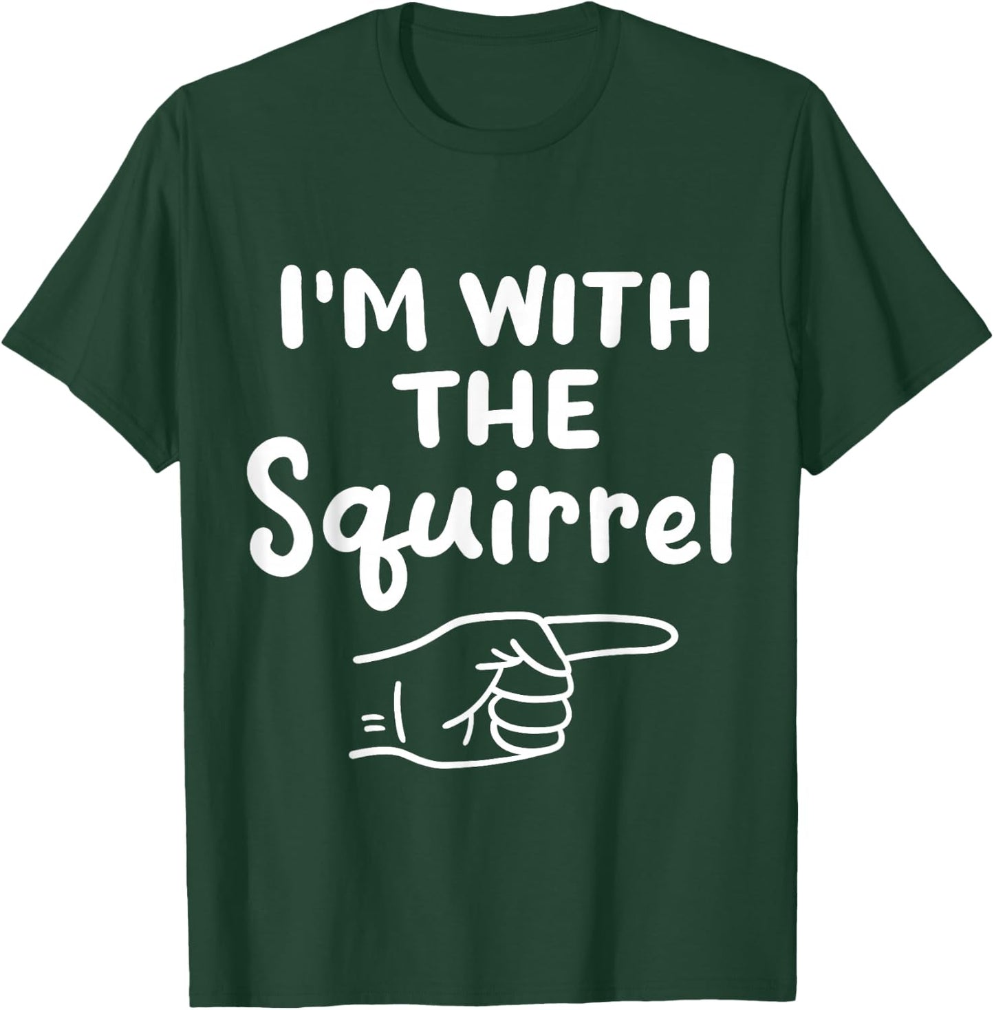 I'm With Squirrel Funny Halloween Costume Party Couples Men T-Shirt - T-Shirt | Forest