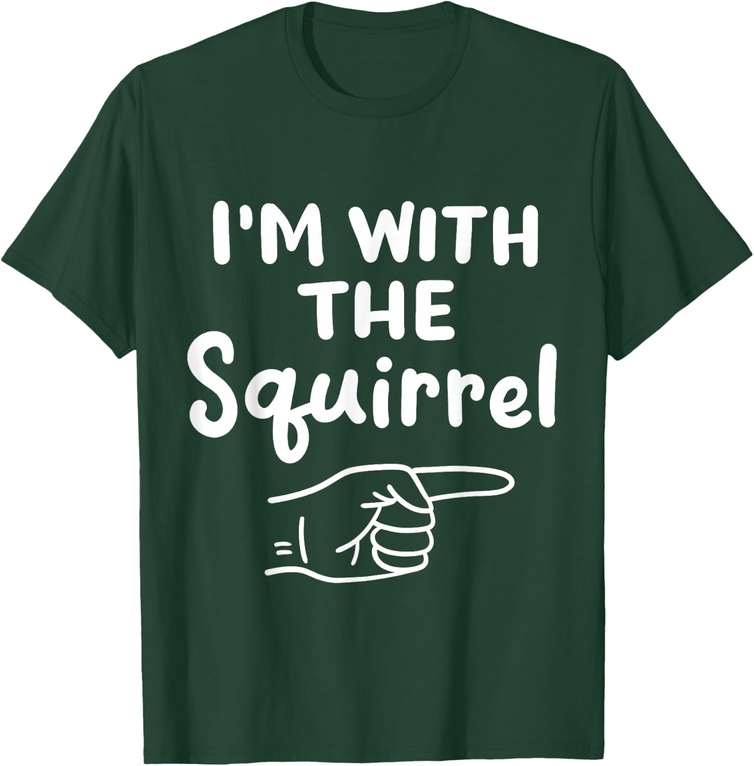 I'm With Squirrel Funny Halloween Costume Party Couples Men T-Shirt - T-Shirt | Forest