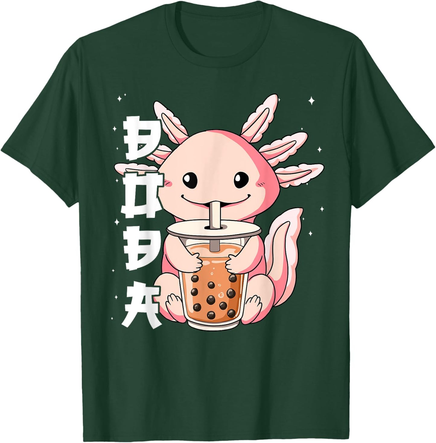 Bubble Tea Axolotl Boba Tea T-Shirt - T-Shirt | Forest