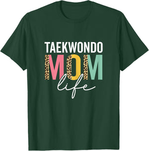 Taekwondo Mom Life Leopard Cheetah Funny Taekwondo Mama T-Shirt - T-Shirt | Forest
