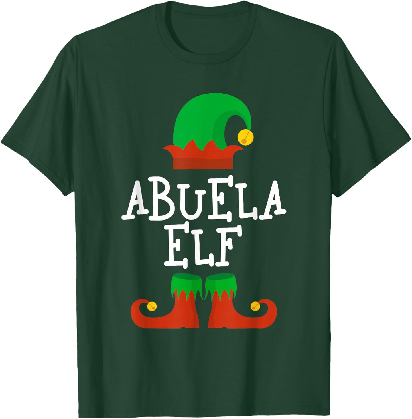 Family I'm The Abuela Elf Christmas Pajama Matching Funny T-Shirt - T-Shirt | Forest