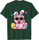 Cute Pig Bunny Ears Easter Day Boy Girl Kids T-Shirt - T-Shirt | Forest