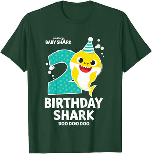 Offizieller Baby Shark Birthday Shark Alter 2 T-Shirt - T-Shirt | Forest