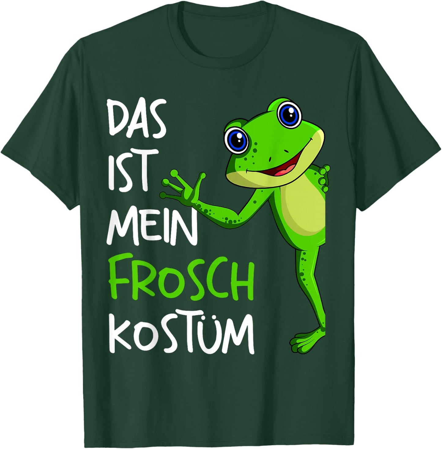 Frog Costume Frog Children Girls Boys Women's , black T-Shirt - T-Shirt | Forest