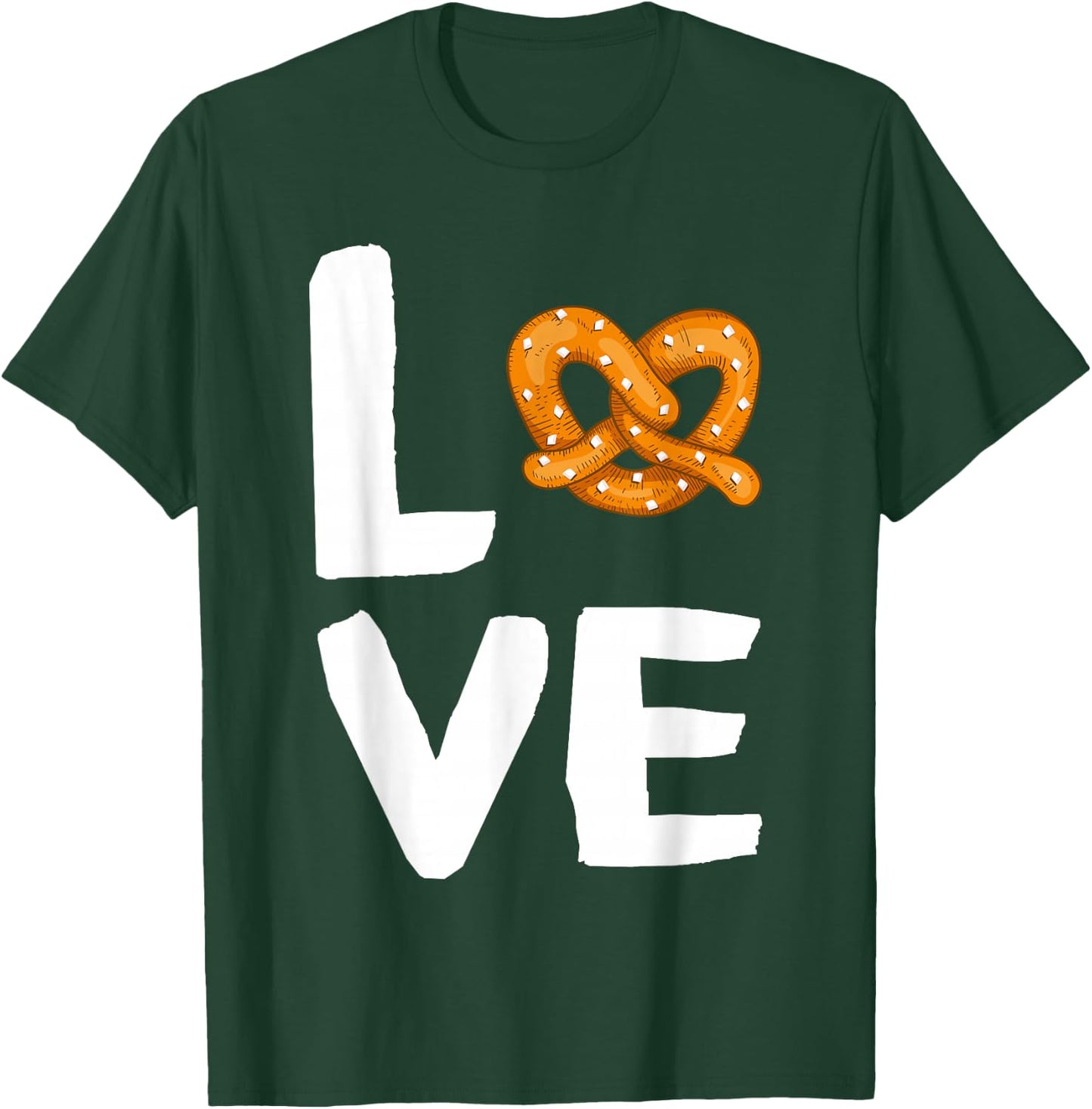 I Love Pretzels for Pretzel Day Funny Office Wear Gifts T-Shirt - T-Shirt | Forest