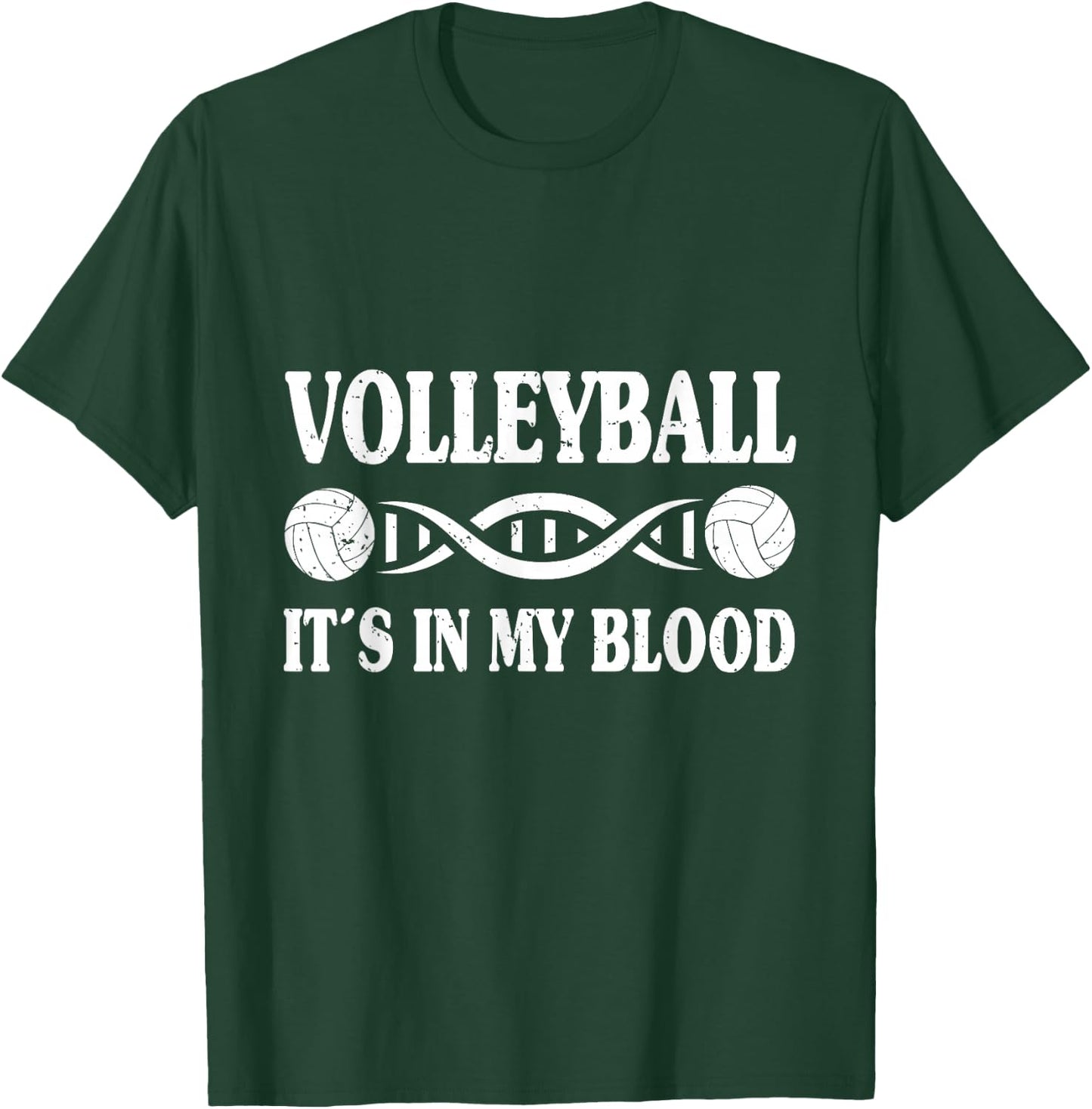 Volleyball In My Blood Volleyball Graphic T-Shirt - T-Shirt | Forest