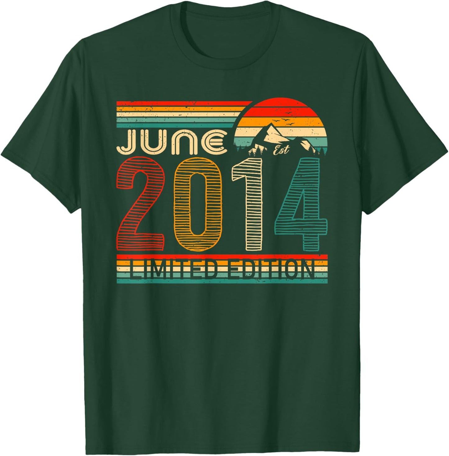 June 2014 Limited Edition Classic 2014 Year Vintage Birthday T-Shirt - T-Shirt | Forest