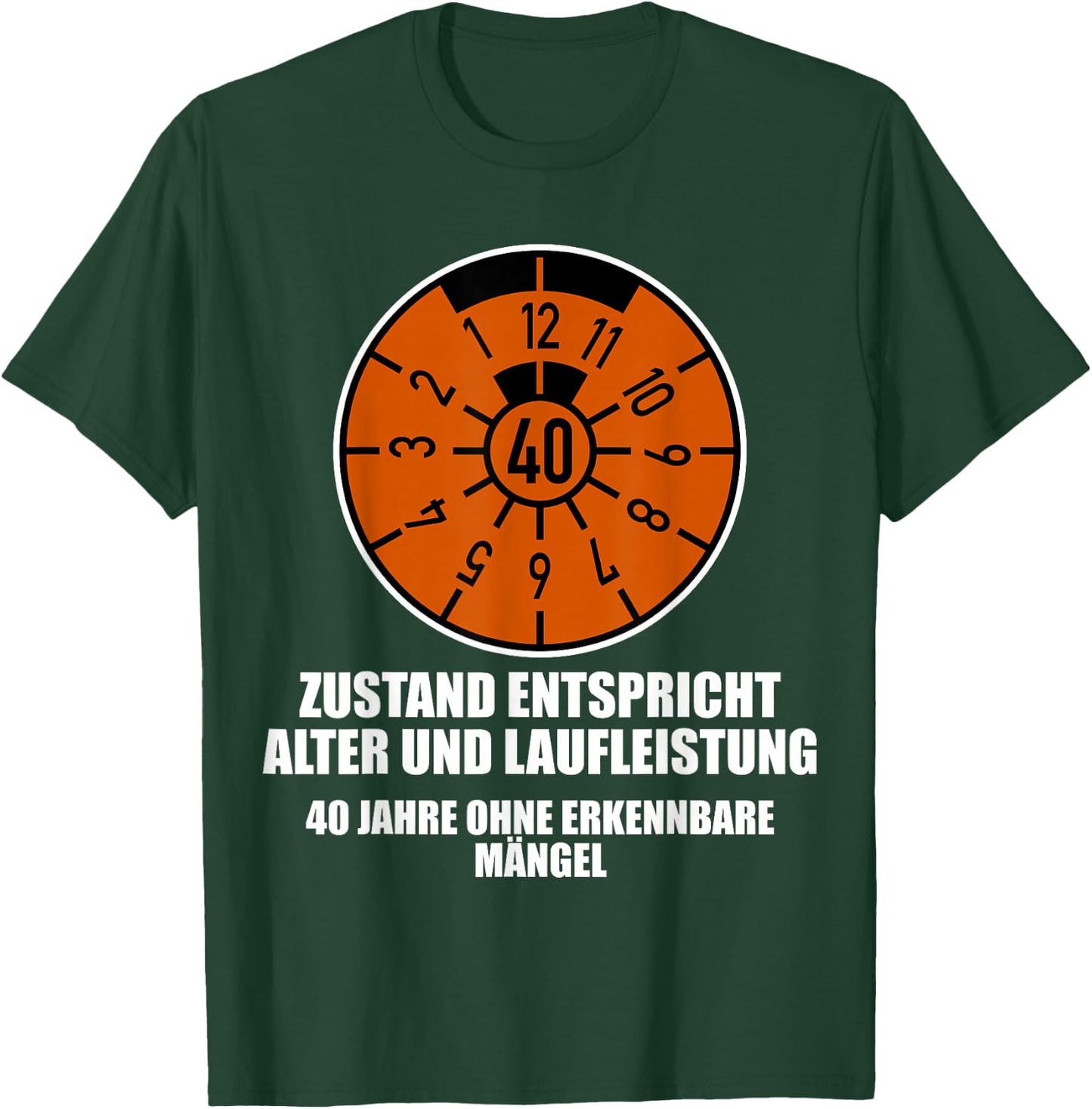 Badge 40 Years Condition Equivalent to Age and Mileage , black, s T-Shirt - T-Shirt | Forest