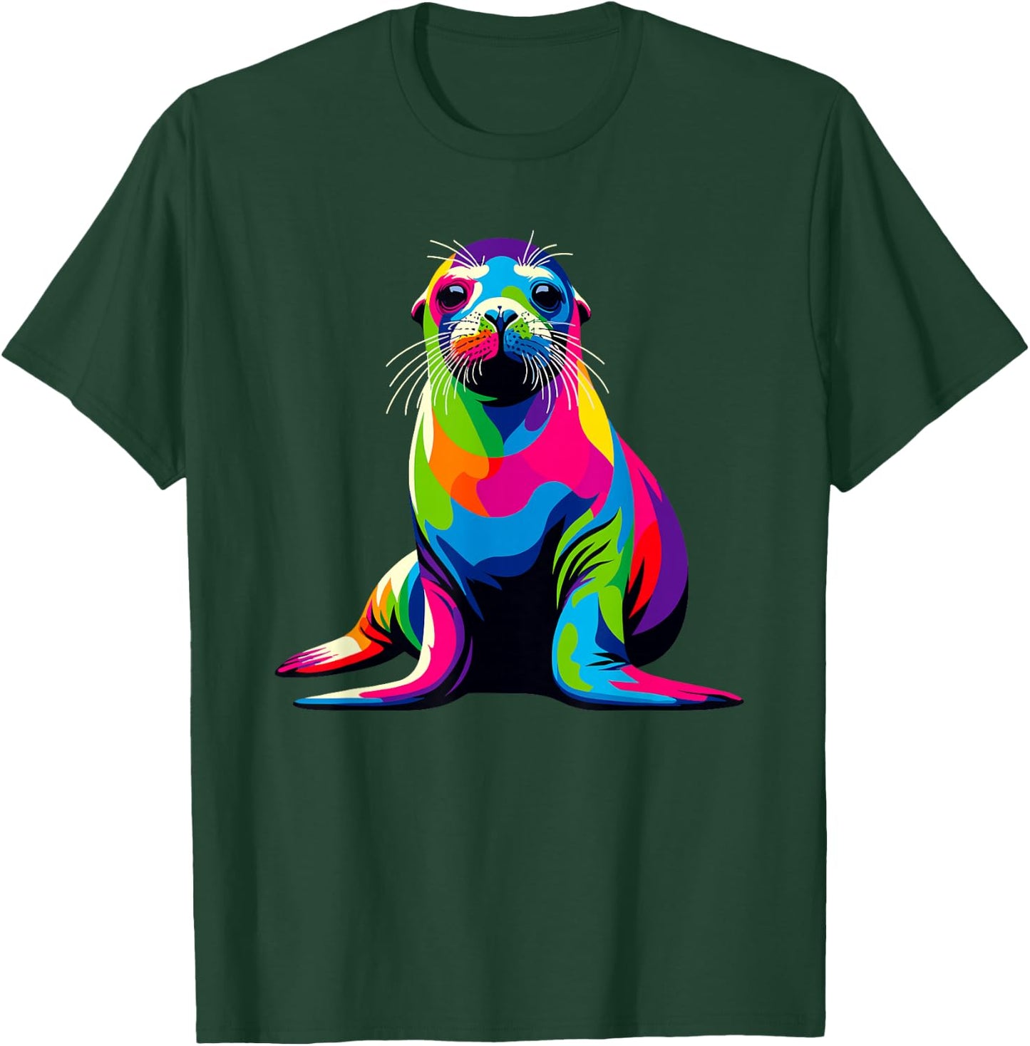 Colorful Pop Art Hawaiian Monk Seal Seals T-Shirt - T-Shirt | Forest