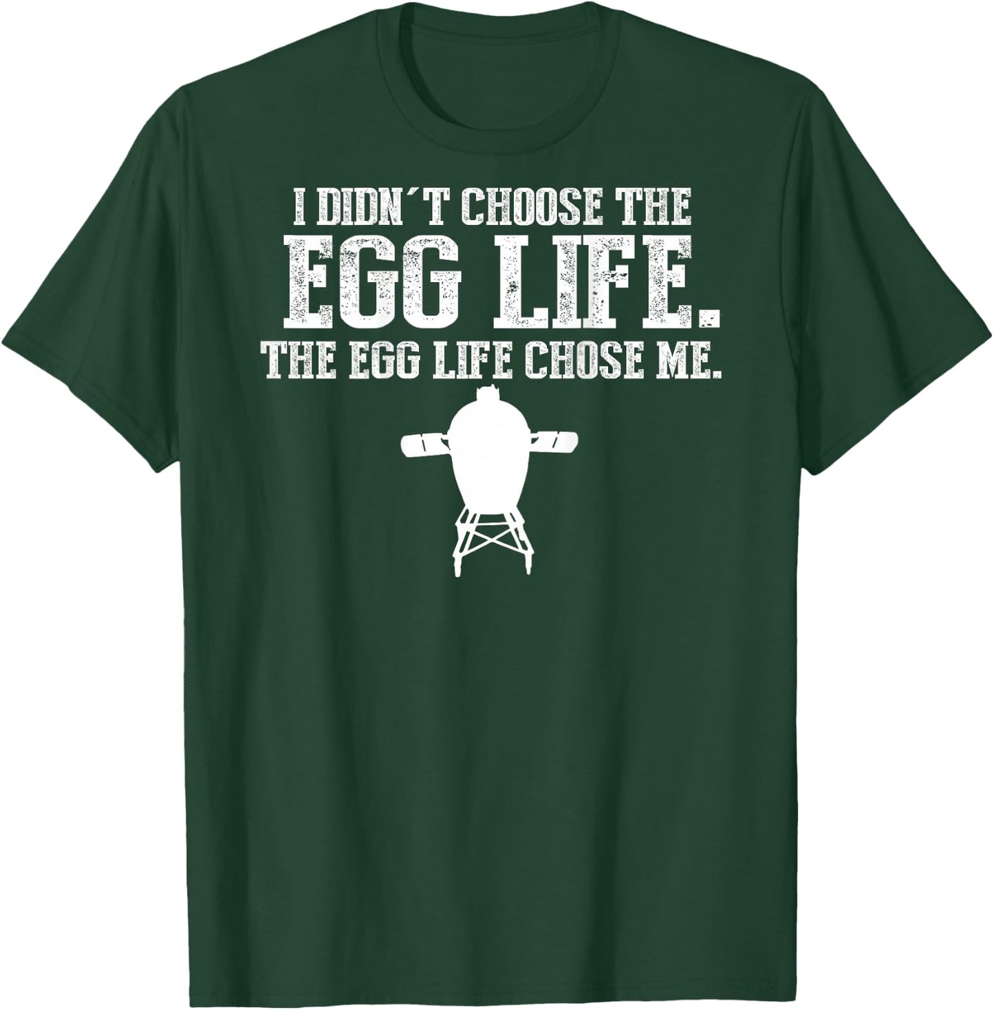 Funny BBQ Big Egg Smoker Accessories T Shirts Back Printed T-Shirt - T-Shirt | Forest