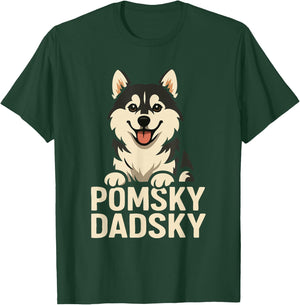 Pomsky dadsky Dog T-Shirt - T-Shirt | Forest
