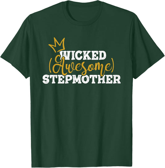 Awesome Stepmother - Stepmom Bonus Mom Stepdaughter T-Shirt - T-Shirt | Forest