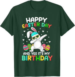 Happy Easter Day And Yes It's My Birthday Cute Kids Boys T-Shirt - T-Shirt | Forest