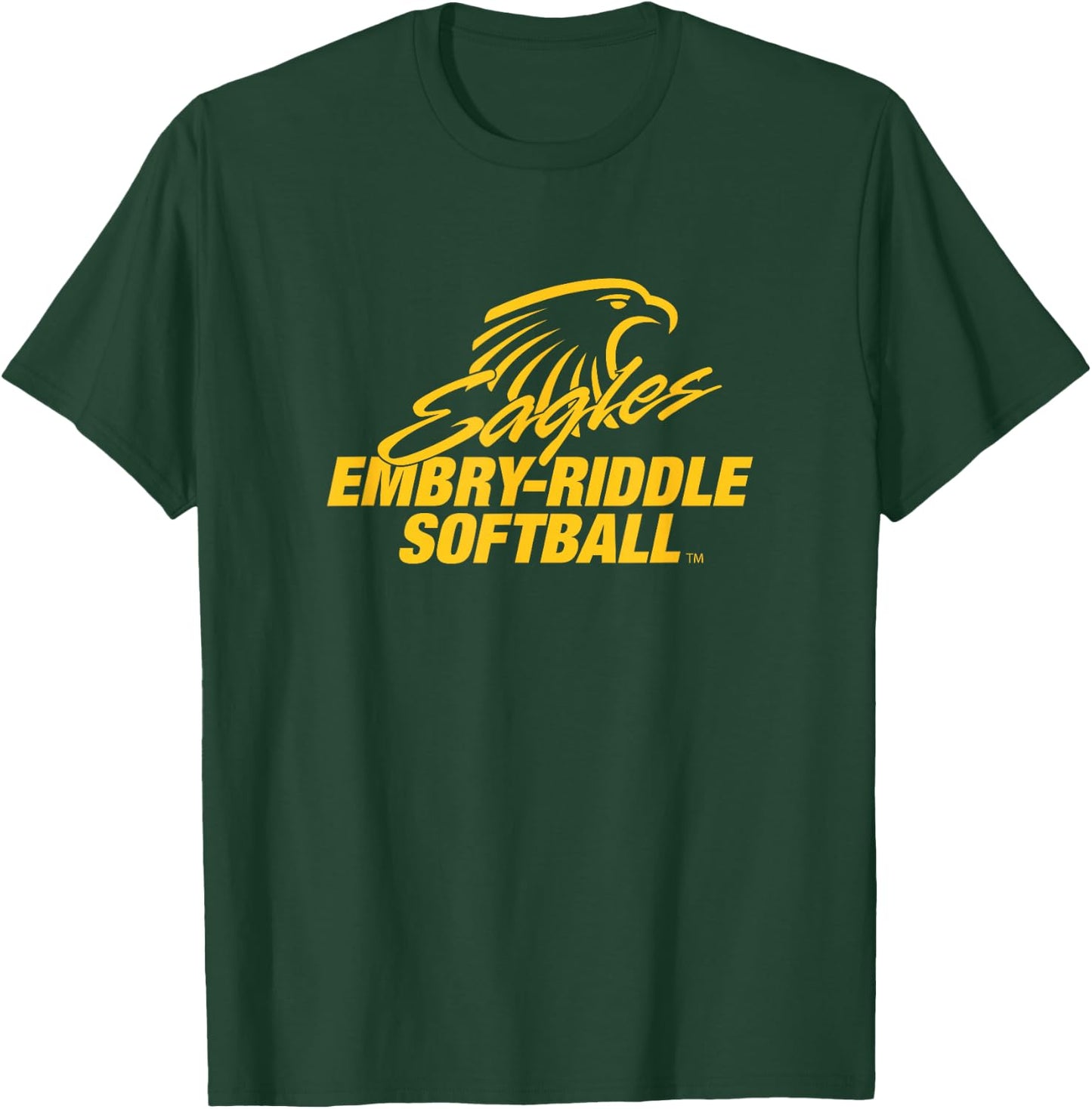 Embry-Riddle Aeronautical Eagles Softball Sports Fan T-Shirt - T-Shirt | Forest