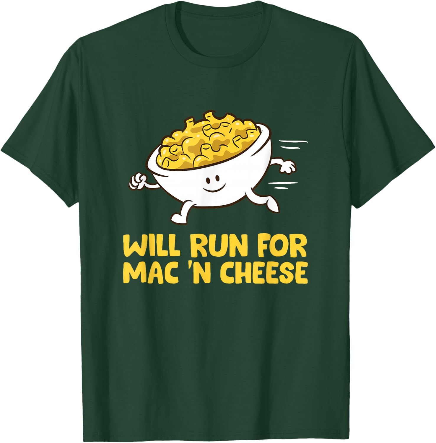 Will Run For Mac And Cheese Love Mac N Cheese T-Shirt - T-Shirt | Forest